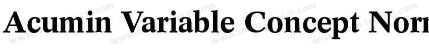 Acumin Variable Concept Normal字体转换